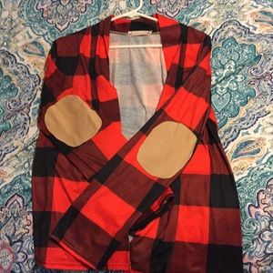 Cardigan with Elbow Patches